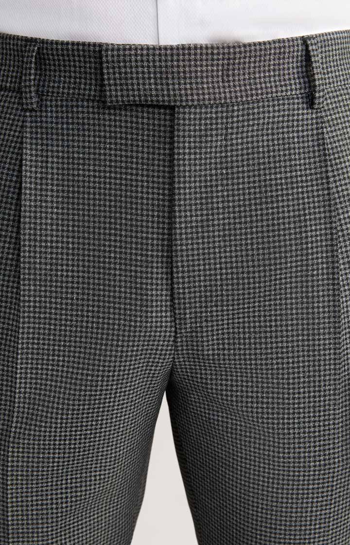 Joop Baukasten-Bundfaltenhose Bennett In Grau Kariert