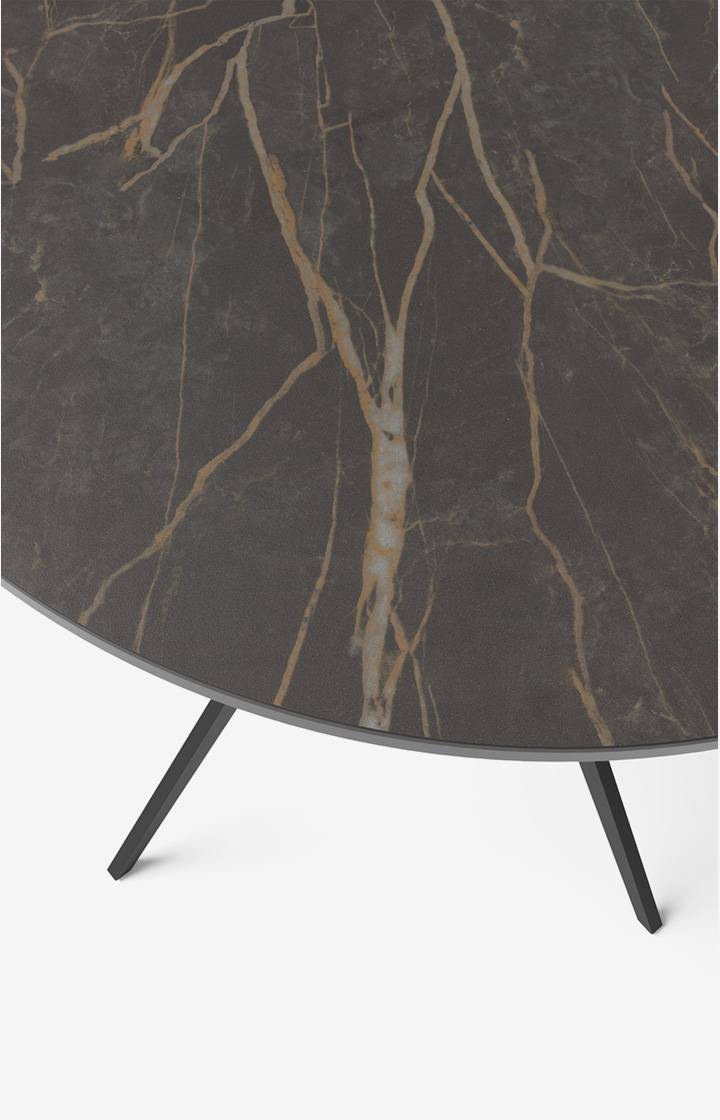 Joop Beistelltisch JOOP! CURVES Mit Marmorkeramikplatte, 45 X 47 Cm In Schwarz