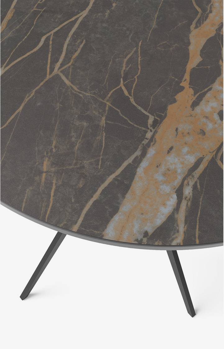 Joop Beistelltisch JOOP! CURVES Mit Marmorkeramikplatte, 45 X 52 Cm In Schwarz