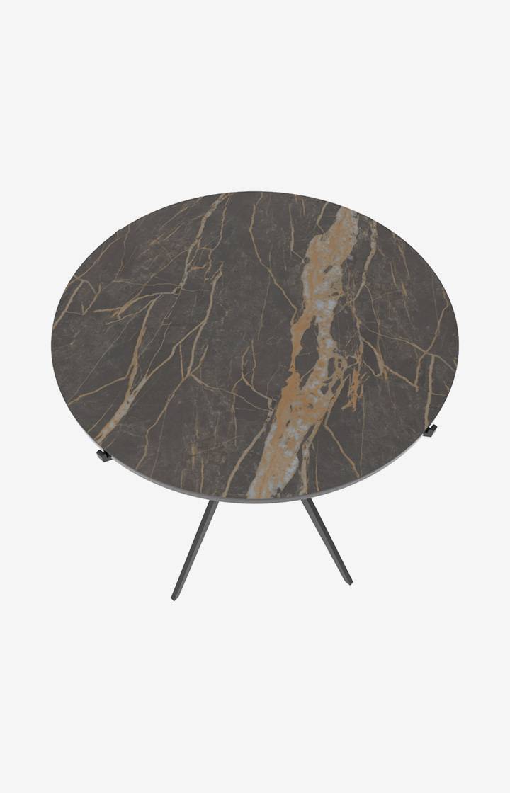 Joop Beistelltisch JOOP! CURVES mit Marmorkeramikplatte, 45 x 52 cm in Schwarz