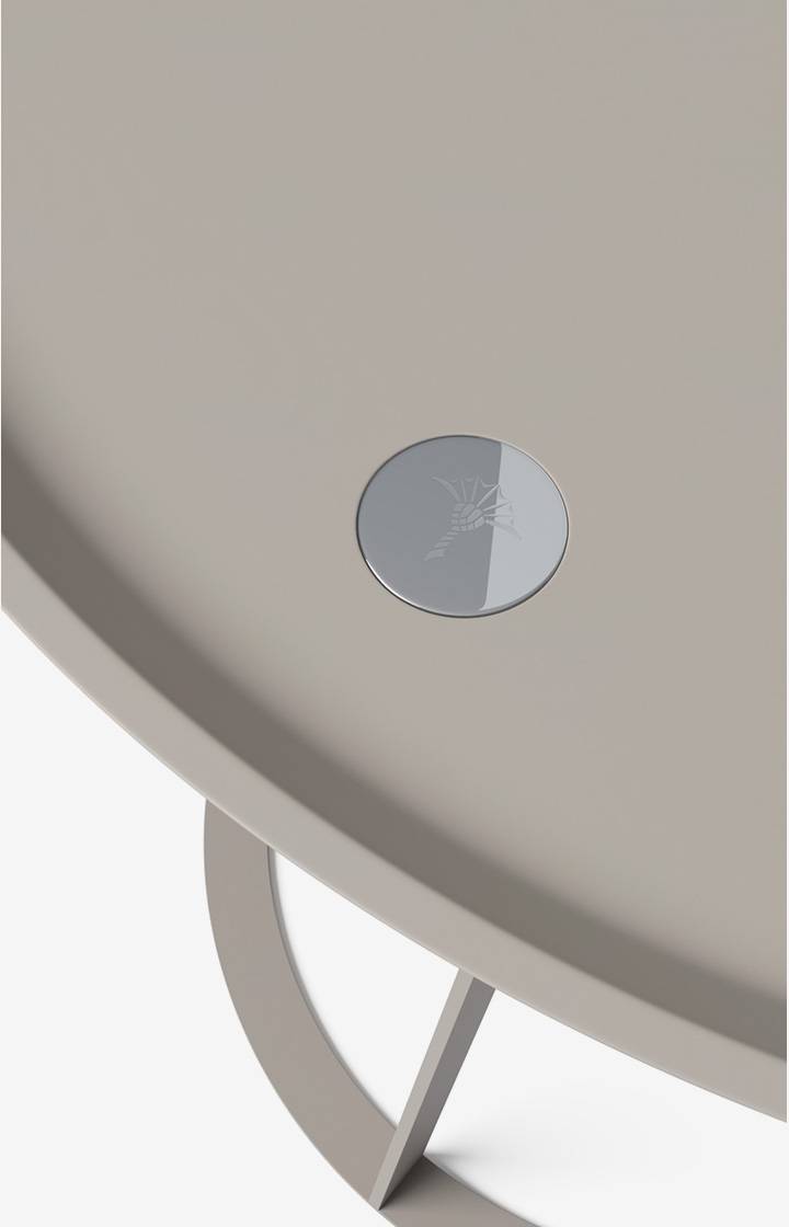 Joop Beistelltisch JOOP! ROUND Mit Lackierter Holzfaserplatte, 45 X 47 Cm In Taupe