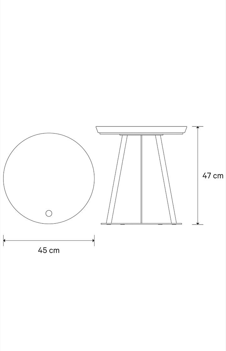 Joop Beistelltisch JOOP! ROUND Mit Lackierter Holzfaserplatte, 45 X 47 Cm In Taupe