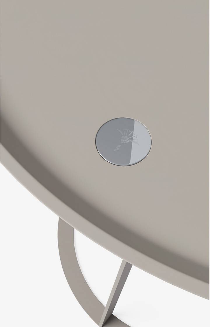 Joop Beistelltisch JOOP! ROUND Mit Lackierter Holzfaserplatte, 45 X 52 Cm In Taupe
