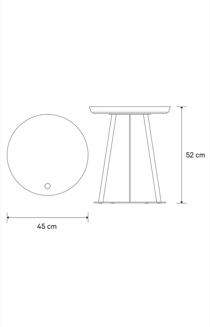Joop Beistelltisch JOOP! ROUND Mit Lackierter Holzfaserplatte, 45 X 52 Cm In Taupe