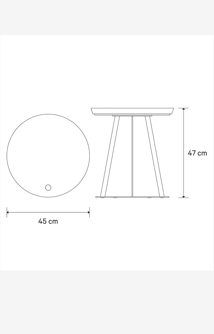 Joop Beistelltisch JOOP! ROUND Mit Lackierter Holzfaserplatte, 45 X 47 Cm In Weiß