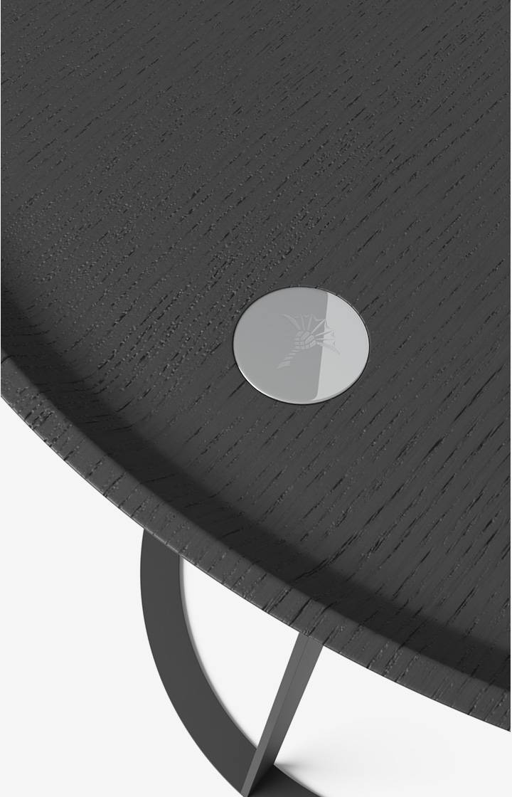 Joop Beistelltisch JOOP! ROUND Mit Raucheichenplatte, 45 X 52 Cm In Anthrazit