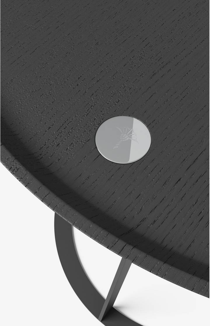 Joop Beistelltisch JOOP! ROUND Mit Raucheichenplatte, 45 X 47 Cm In Anthrazit