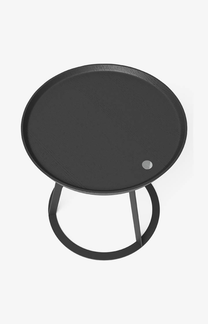 Joop Beistelltisch JOOP! ROUND mit Raucheichenplatte, 45 x 47 cm in Anthrazit