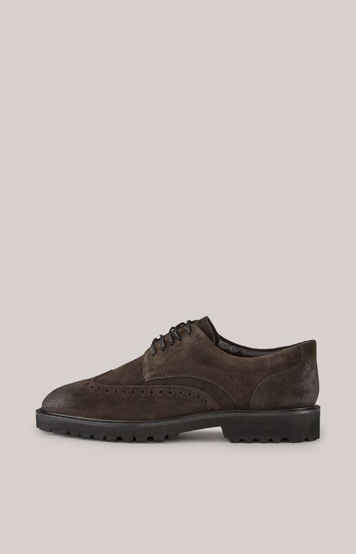 Joop Brogue Lace-up Velluto New Danilo In Dunkelbraun