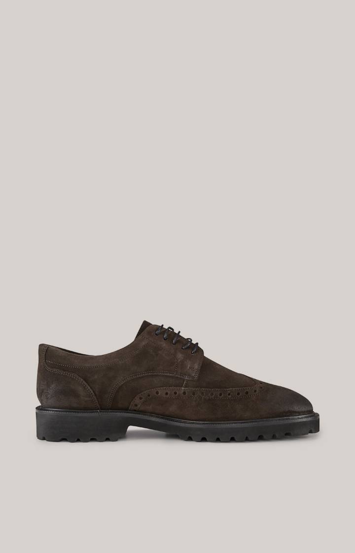 Joop Brogue Lace-up Velluto New Danilo In Dunkelbraun