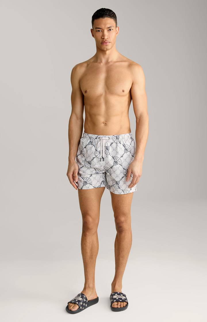 Joop Cornflower-Badeshorts Babados In Hellgrau/Anthrazit