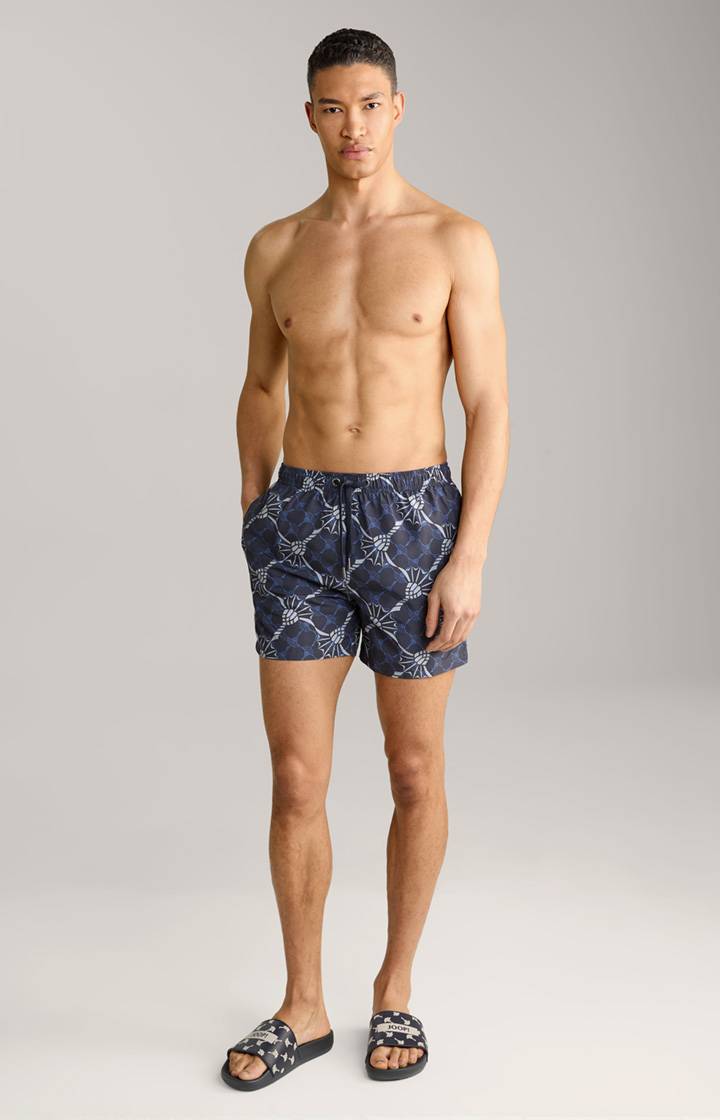 Joop Cornflower-Badeshorts Babados In Navy/Azur/Hellgrau