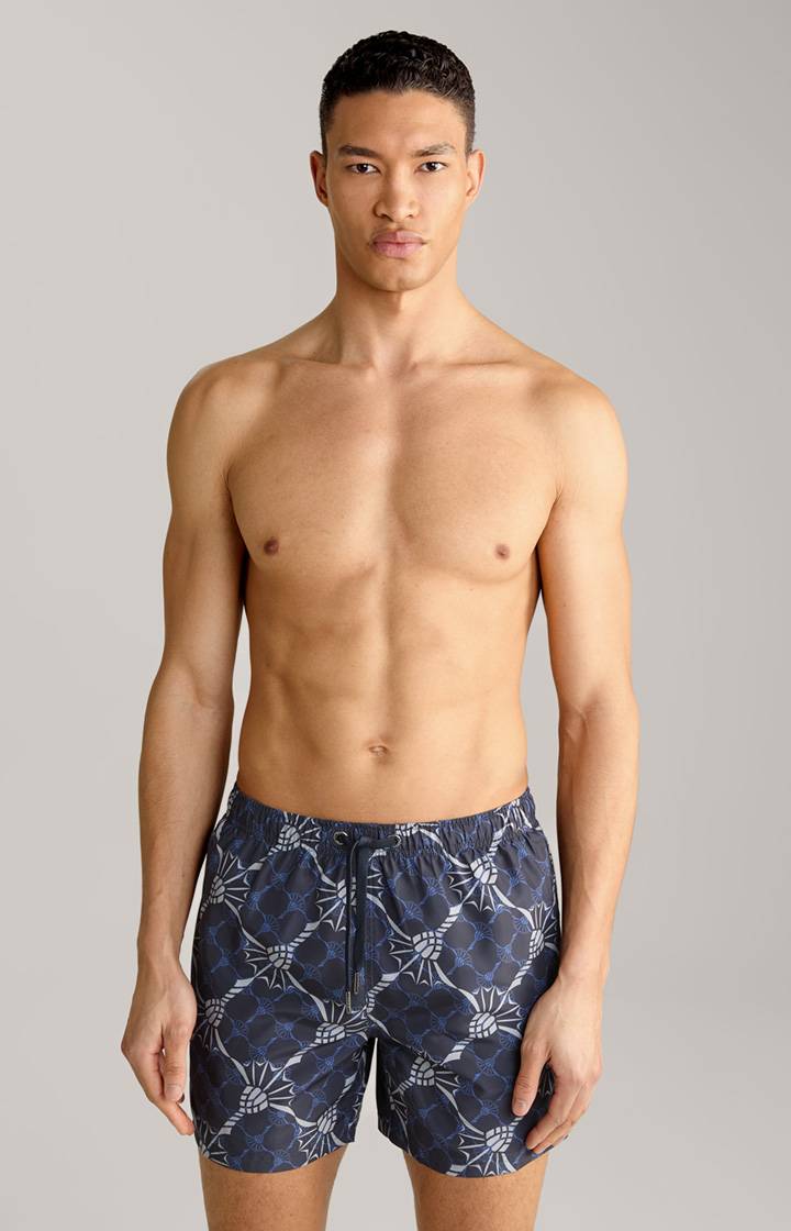 Joop Cornflower-Badeshorts Babados in Navy/Azur/Hellgrau