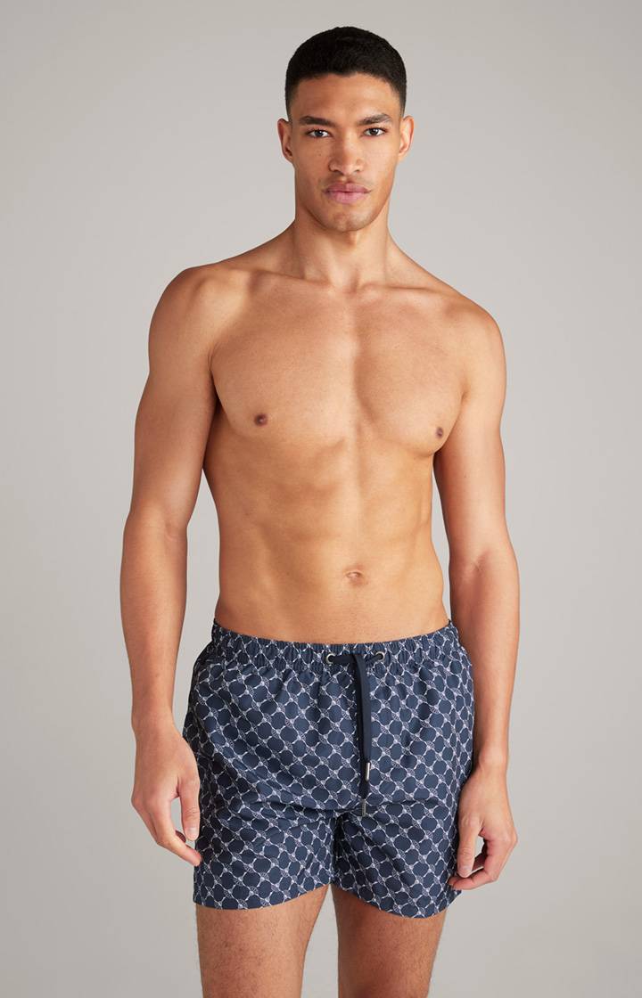 Joop Cornflower Badeshorts Mykonos in Navy gemustert