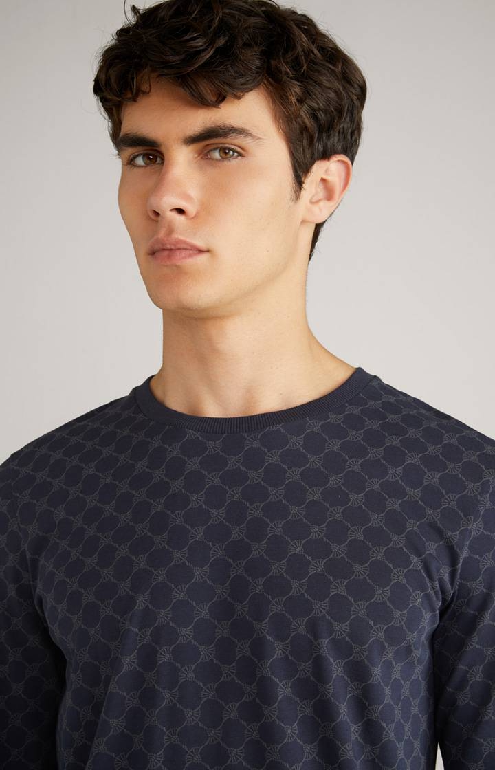 Joop Cornflower Loungewear Longsleeve In Navy Gemustert