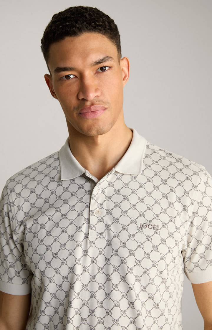 Joop Cornflower Poloshirt Paigam In Offwhite Gemustert