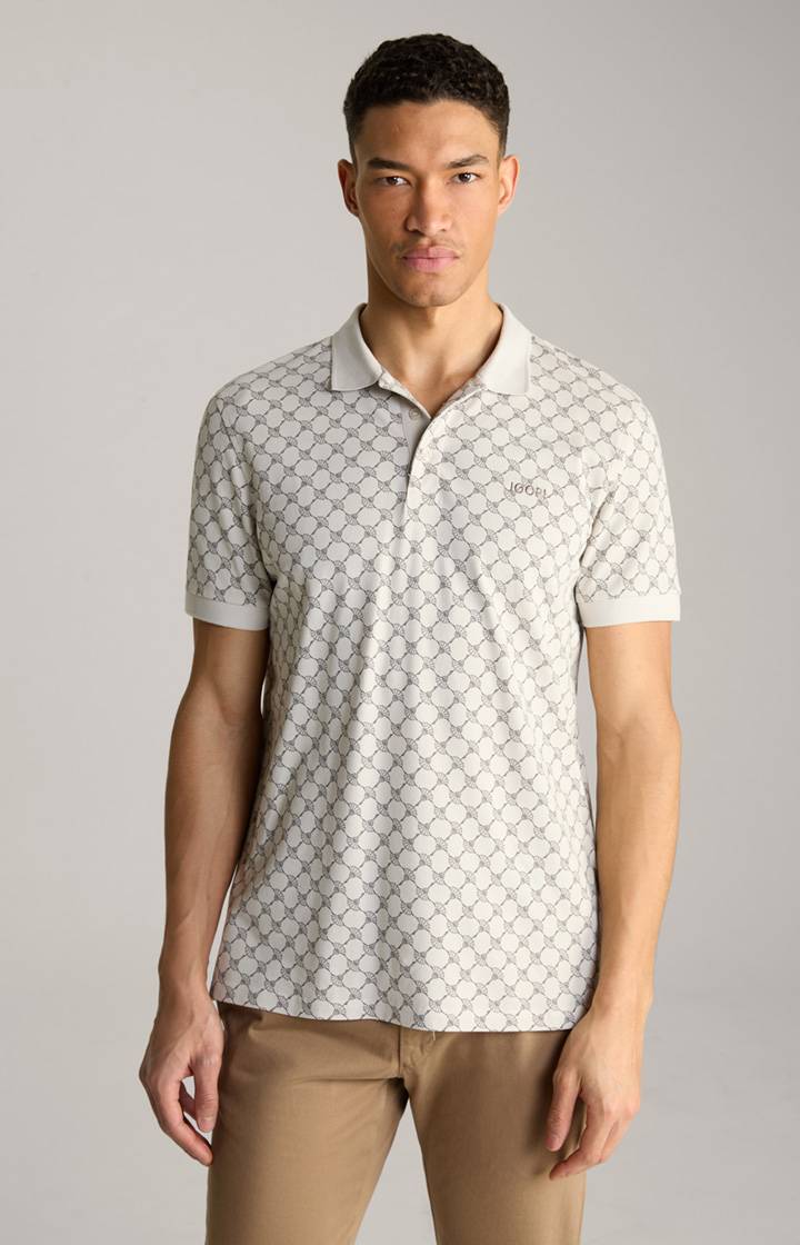 Joop Cornflower Poloshirt Paigam in Offwhite gemustert