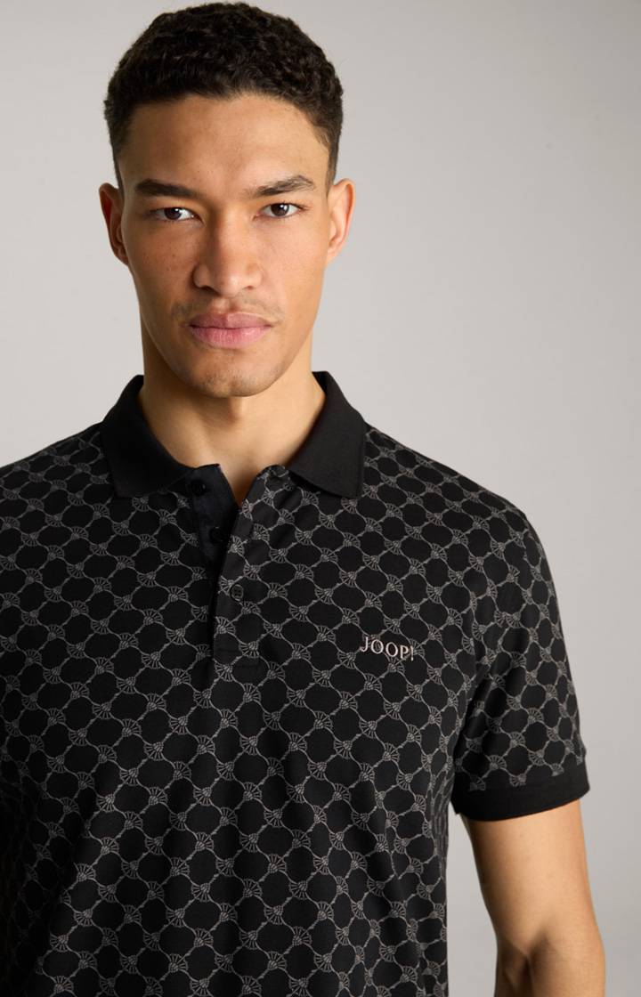 Joop Cornflower Poloshirt Paigam In Schwarz Gemustert