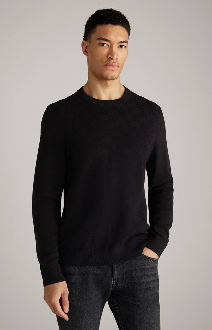 Joop Cornflower-Pullover Ravon in Schwarz gemustert