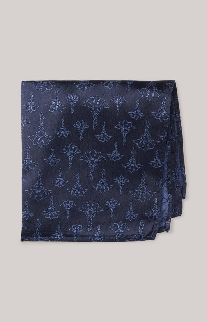 Joop Cornflower Seiden-Einstecktuch in Dunkelblau gemustert