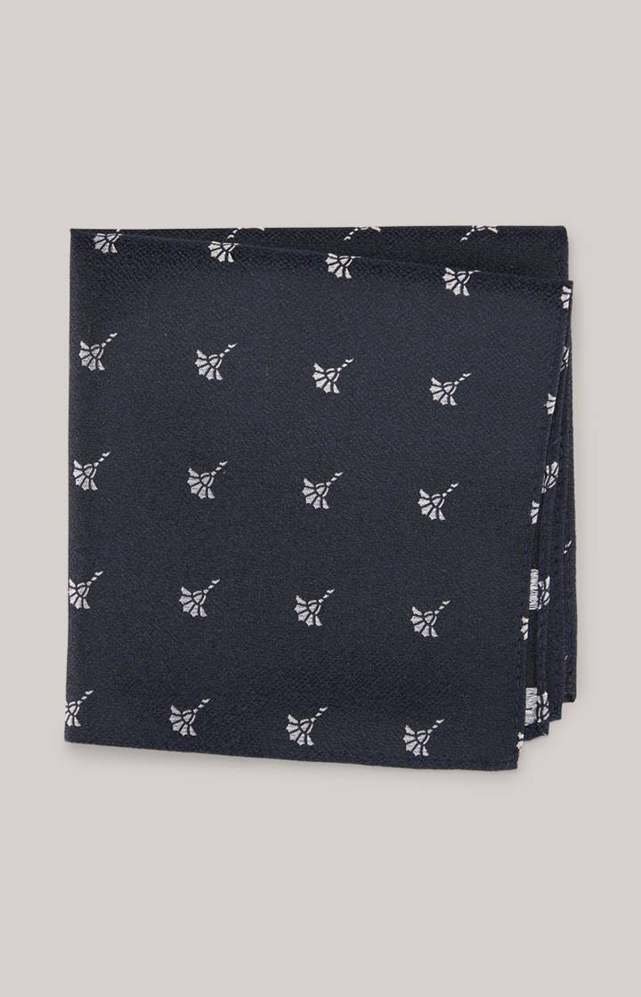 Joop Cornflower Seiden-Einstecktuch in Navy gemustert