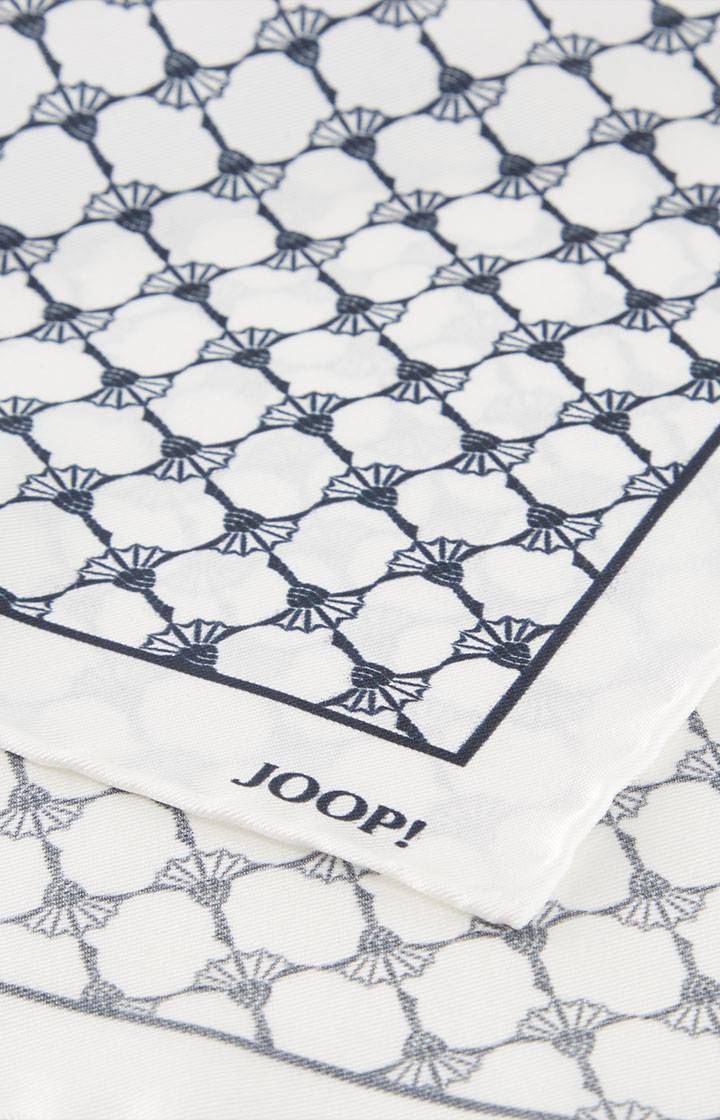 Joop Cornflower Seiden-Einstecktuch In Offwhite/Dunkelblau