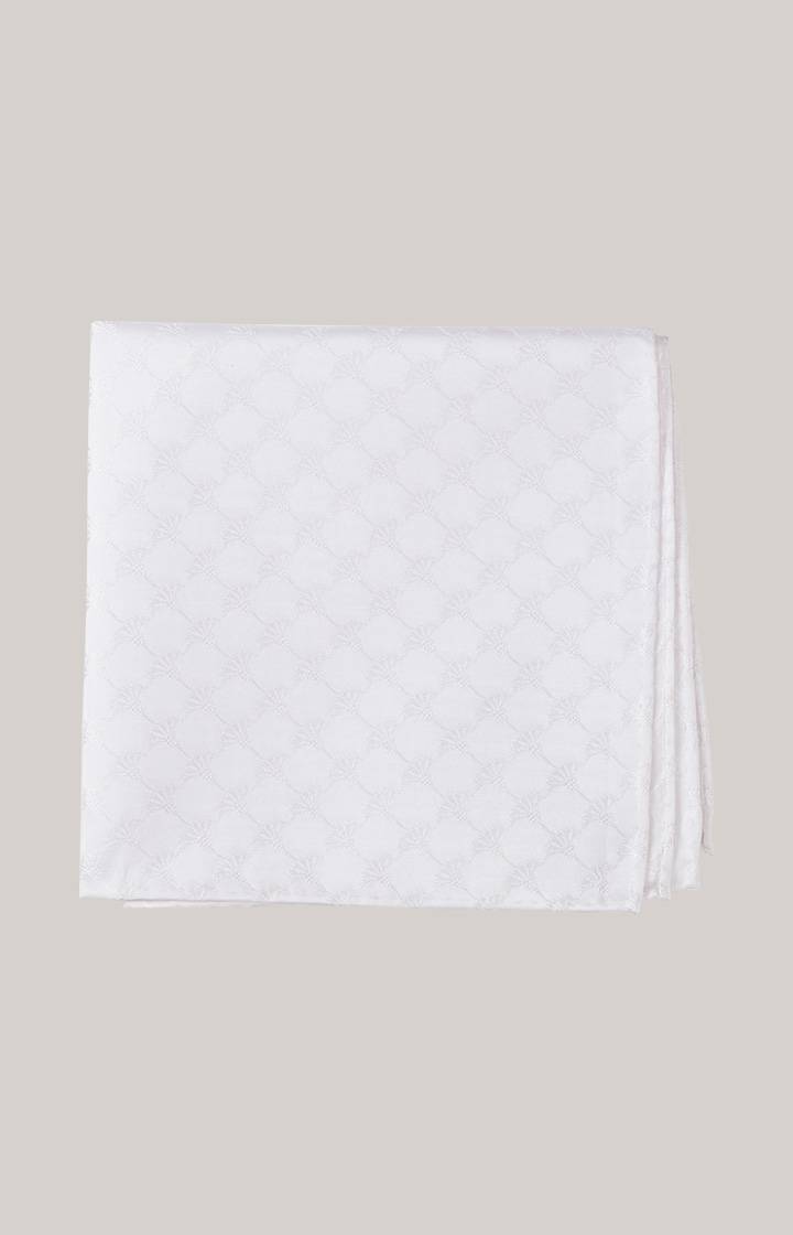 Joop Cornflower Seiden-Einstecktuch in Weiß gemustert