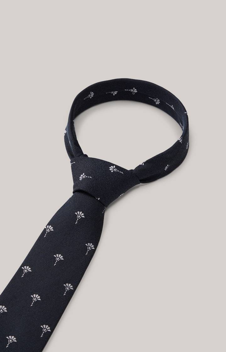 Joop Cornflower-Seidenkrawatte In Dunkelblau Gemustert