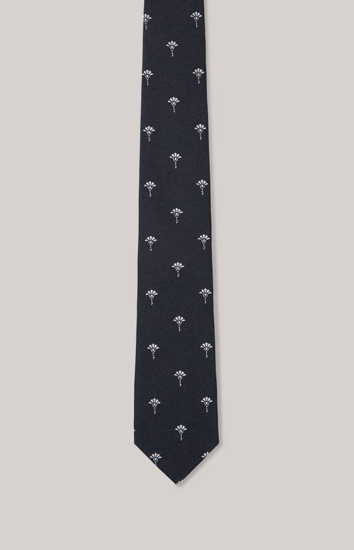 Joop Cornflower-Seidenkrawatte in Dunkelblau gemustert