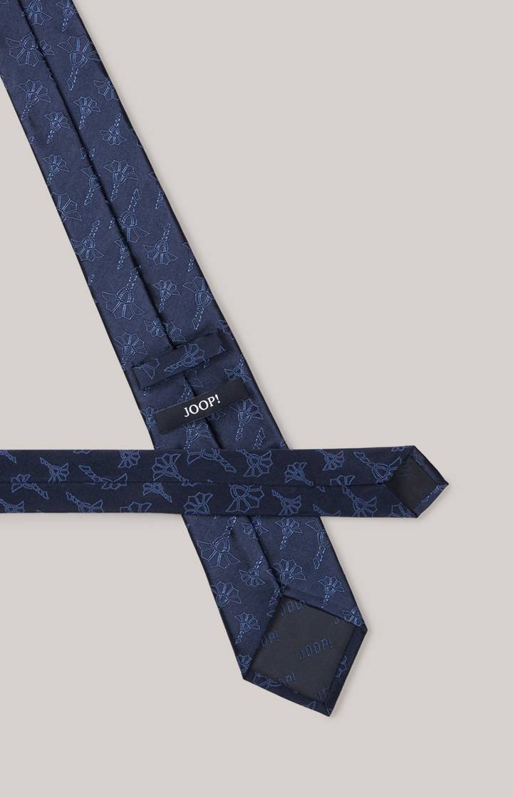 Joop Cornflower-Seidenkrawatte In Dunkelblau Gemustert