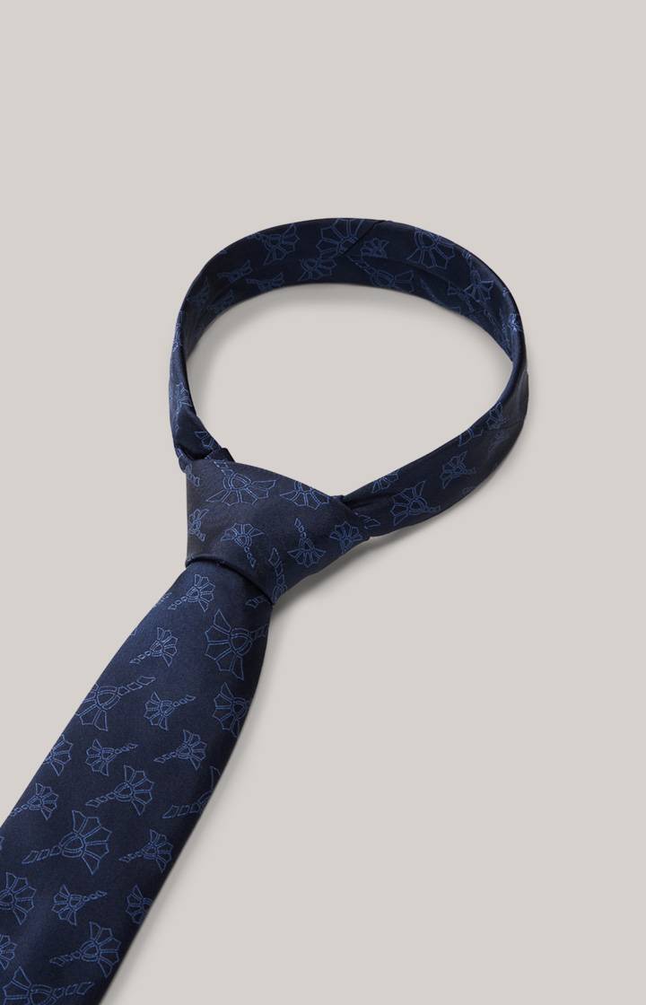 Joop Cornflower-Seidenkrawatte In Dunkelblau Gemustert