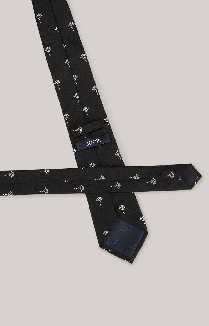 Joop Cornflower-Seidenkrawatte In Schwarz Gemustert