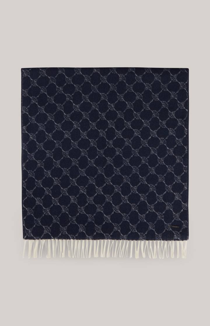 Joop Cornflower-Strick-Schal Fabio In Dunkelblau Gemustert