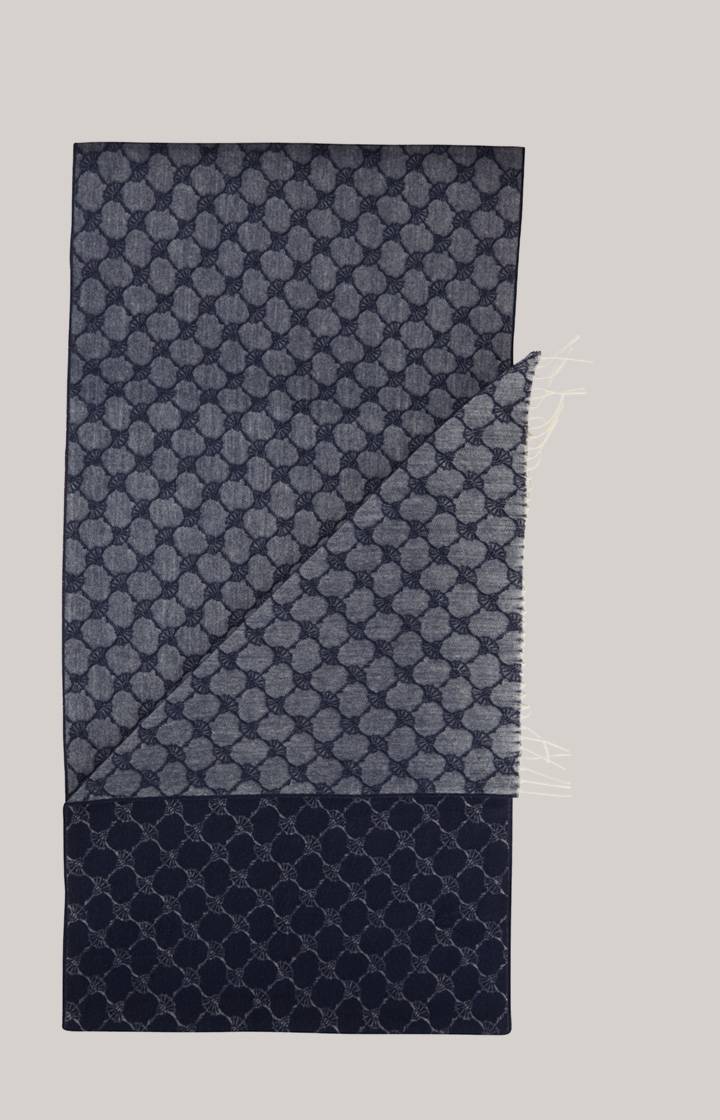 Joop Cornflower-Strick-Schal Fabio In Dunkelblau Gemustert