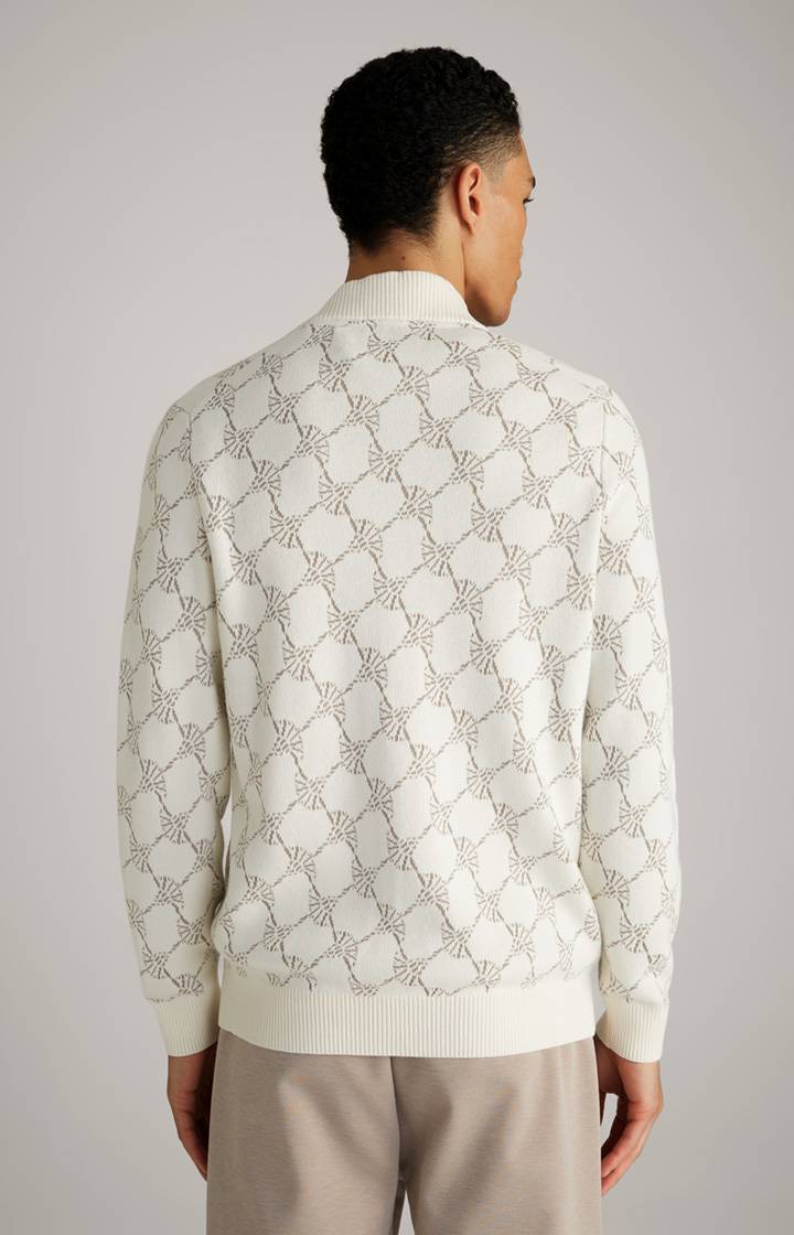 Joop Cornflower-Strickjacke Raveno In Weiß Gemustert