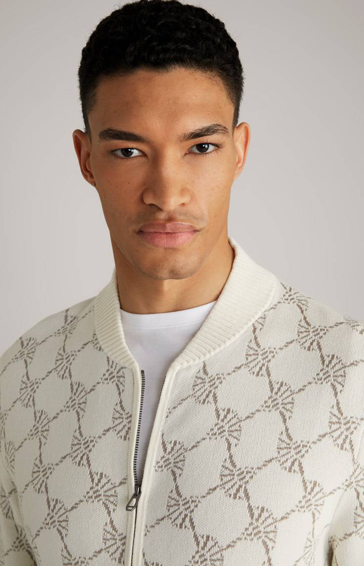 Joop Cornflower-Strickjacke Raveno In Weiß Gemustert
