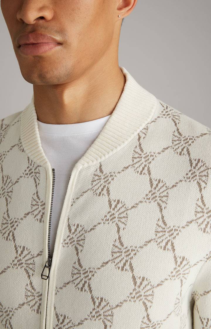 Joop Cornflower-Strickjacke Raveno In Weiß Gemustert