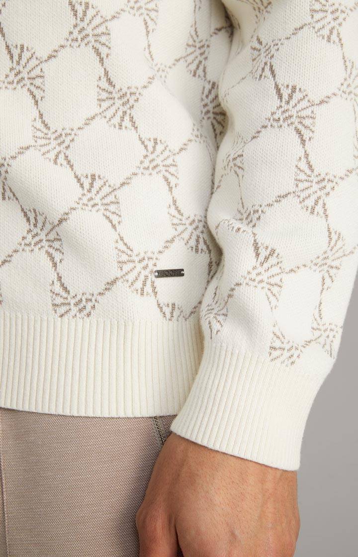 Joop Cornflower-Strickjacke Raveno In Weiß Gemustert