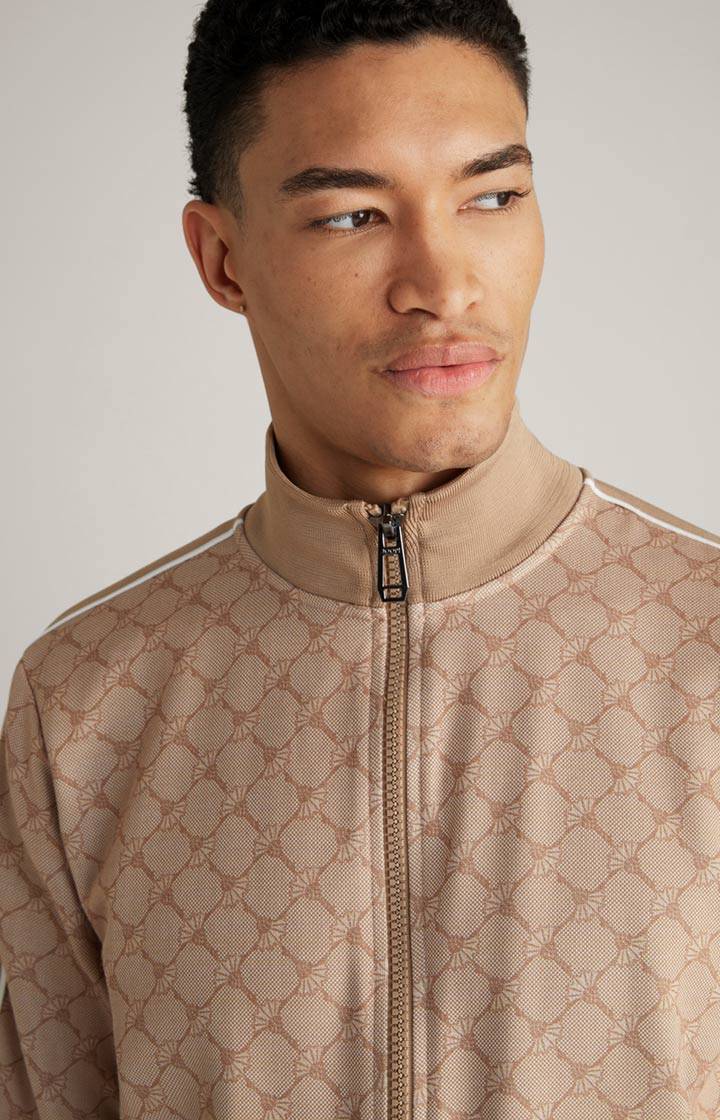 Joop Cornflower-Sweatjacke Tayfun In Beige Gemustert
