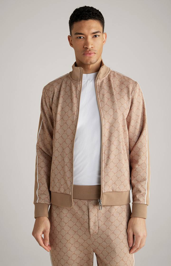 Joop Cornflower-Sweatjacke Tayfun in Beige gemustert