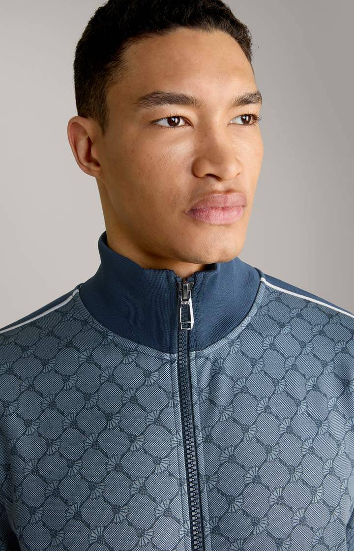 Joop Cornflower-Sweatjacke Tayfun In Blau Gemustert
