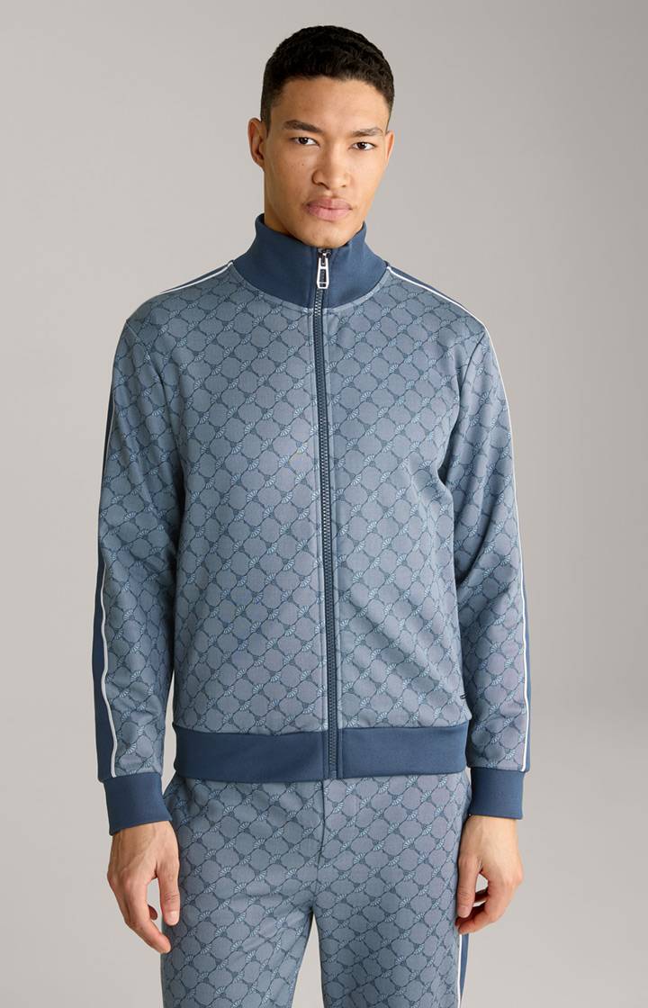 Joop Cornflower-Sweatjacke Tayfun in Blau gemustert