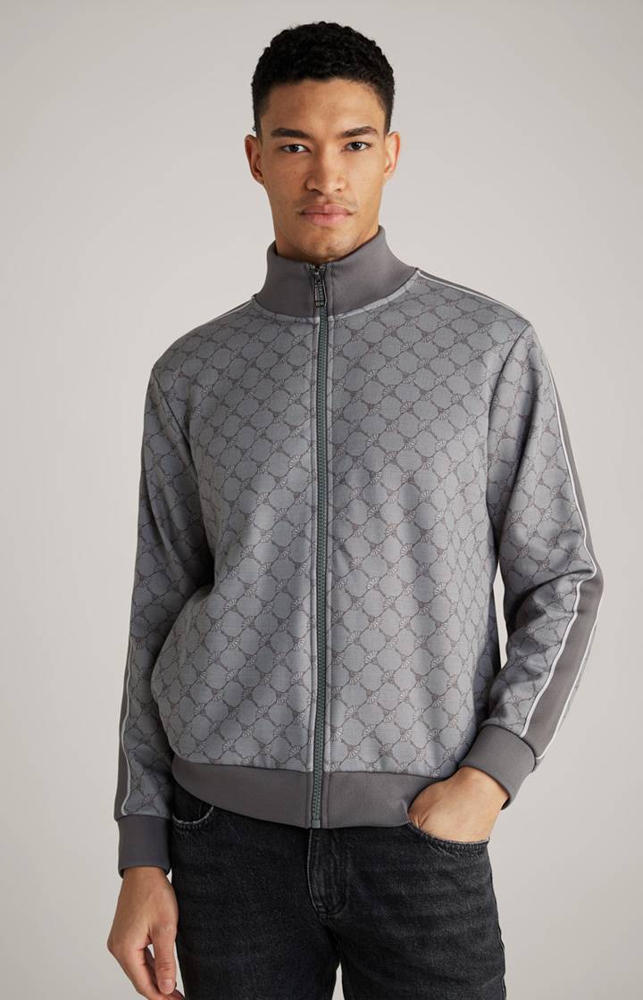 Joop Cornflower-Sweatjacke Tayfun in Grau gemustert