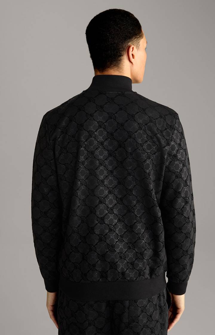 Joop Cornflower-Sweatjacke Thierry In Schwarz Gemustert