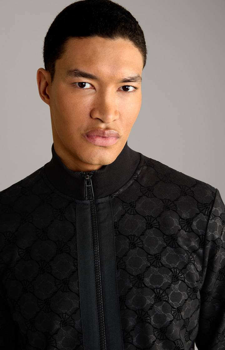 Joop Cornflower-Sweatjacke Thierry In Schwarz Gemustert
