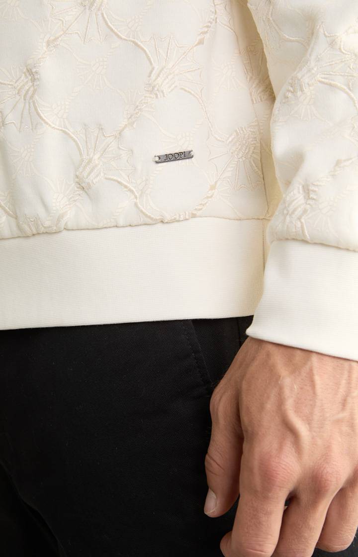 Joop Cornflower-Sweatshirt Cortez In Creme Gemustert