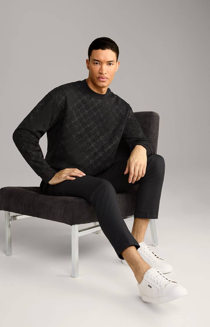 Joop Cornflower-Sweatshirt Cortez In Schwarz Gemustert