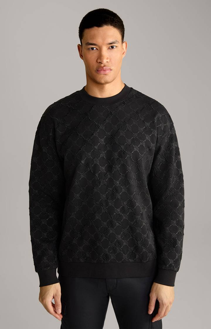 Joop Cornflower-Sweatshirt Cortez in Schwarz gemustert