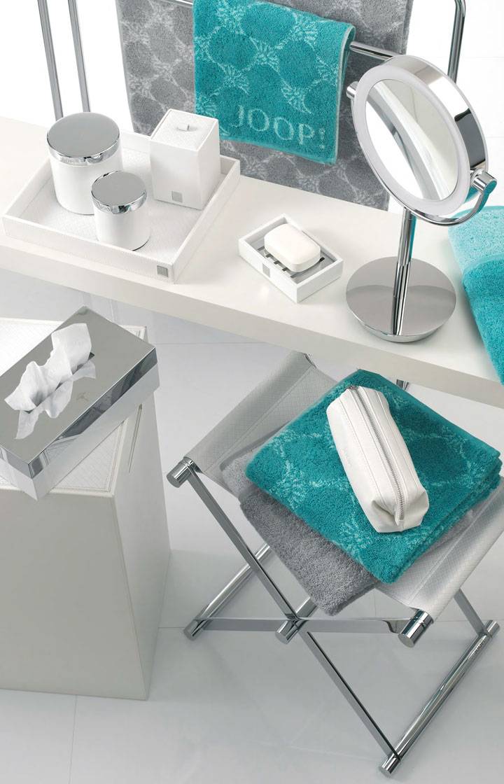 Joop Große Aufbewahrungsdose Chromeline, Silber/Weiß