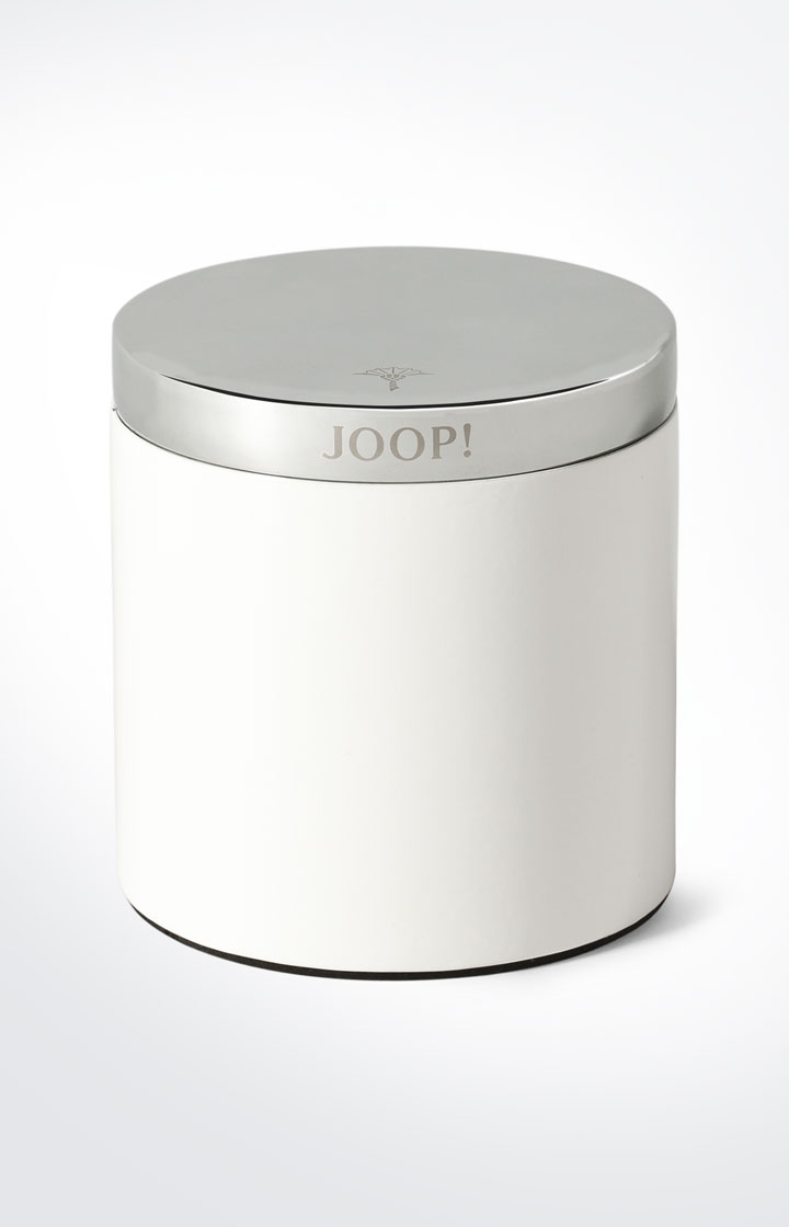 Joop Große Aufbewahrungsdose Chromeline, Silber/Weiß